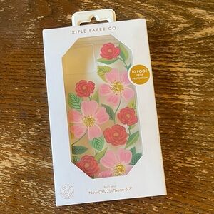 Rifle Paper Co. Pink and Red Floral IPhone Apple Case 6.7”